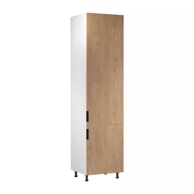 Skriňa na vstavanú chladničku SALERNO - šírka 60 cm, biela / dub