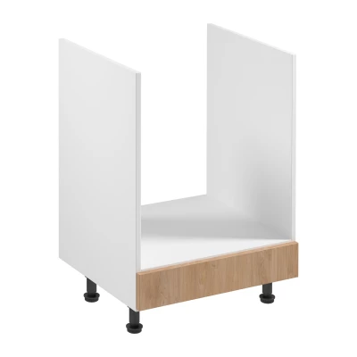 Kuchynská skrinka pre vstavanú rúru SALERNO - šírka 60 cm, biela / dub