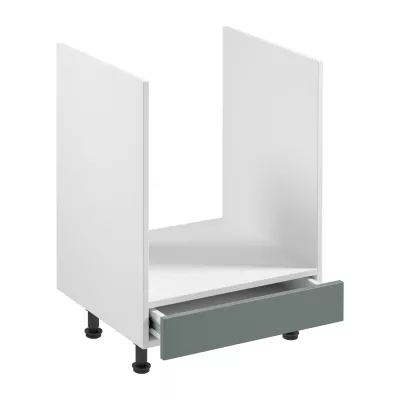 Kuchynská skrinka pre vstavanú rúru SALERNO - šírka 60 cm, biela / zelená