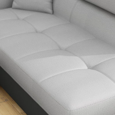 Rohová rozkladacia sedacia súprava YARA - svetlo šedá / tmavo šedá, pravý roh