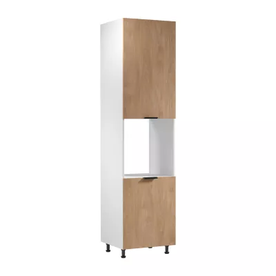 Kuchynská skriňa na vstavanú rúru SALERNO - šírka 60 cm, biela / dub