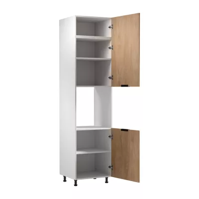 Kuchynská skriňa na vstavanú rúru SALERNO - šírka 60 cm, biela / dub