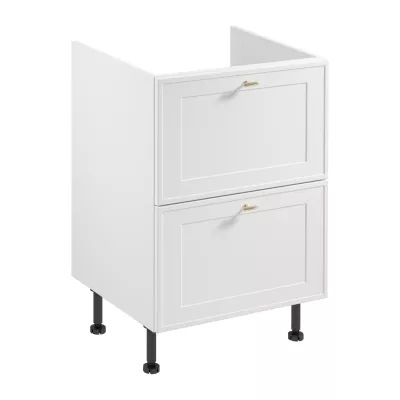 Spodná šuplíková kuchynská skrinka SALERNO - šírka 60 cm, biela