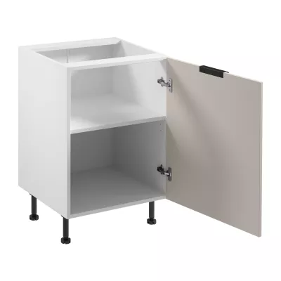 Dolná jednodverová skrinka SALERNO - šírka 60 cm, biela / béžová