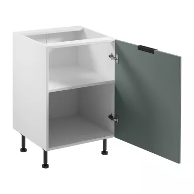 Dolná jednodverová skrinka SALERNO - šírka 60 cm, biela / zelená
