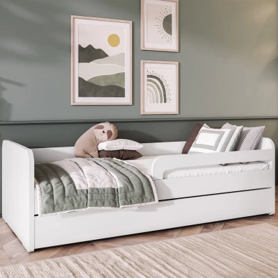 Detská posteľ s matracom 80x200 NORDELLE - biela