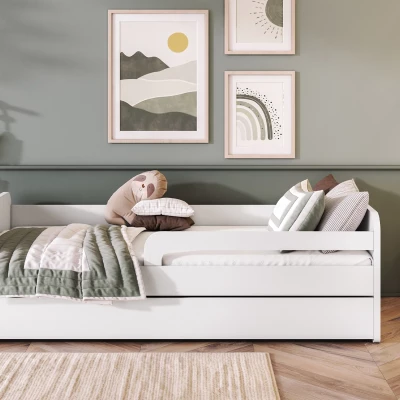 Detská posteľ s matracom 80x200 NORDELLE - biela