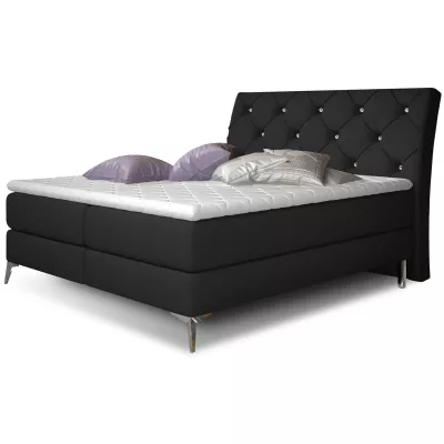 Manželská kontinentálna posteľ 180x200 LIGNORA - čierna 2