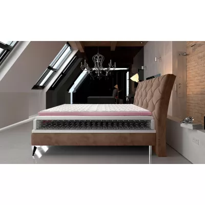 Manželská kontinentálna posteľ 180x200 LIGNORA - hnedá