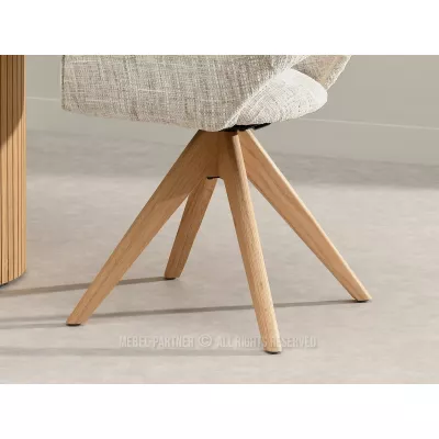Otočná jedálenská stolička ACANTHA - béžová / dub