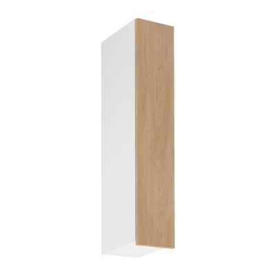 Vysoká horná kuchynská skrinka SALERNO - šírka 20 cm, biela / dub, pravé prevedenie