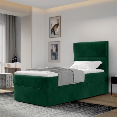 Jednolôžková kontinentálna posteľ 90x200 OAKENLY - zelená