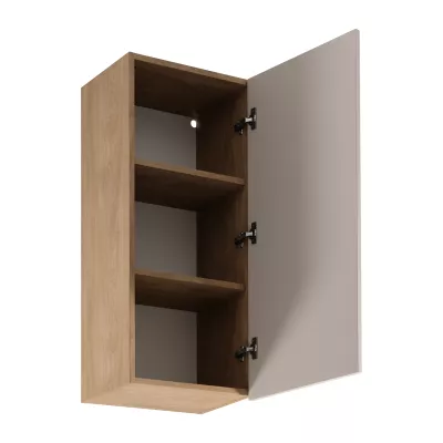 Vysoká horná kuchynská skrinka SALERNO - šírka 45 cm, dub / béžová
