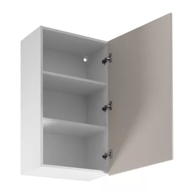 Vysoká horná kuchynská skrinka SALERNO - šírka 45 cm, biela / béžová