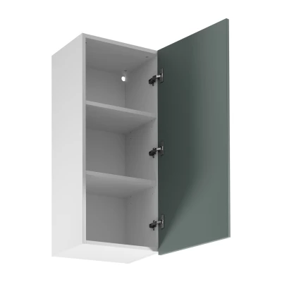 Vysoká horná kuchynská skrinka SALERNO - šírka 45 cm, biela / zelená