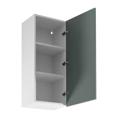 Vysoká horná kuchynská skrinka SALERNO - šírka 45 cm, biela / zelená