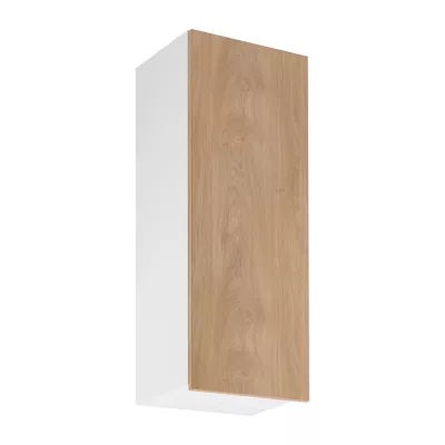 Vysoká horná kuchynská skrinka SALERNO - šírka 40 cm, biela / dub