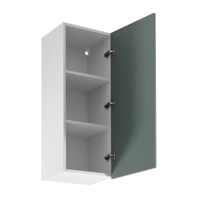 Vysoká horná kuchynská skrinka SALERNO - šírka 40 cm, biela / zelená