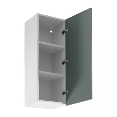 Vysoká horná kuchynská skrinka SALERNO - šírka 40 cm, biela / zelená