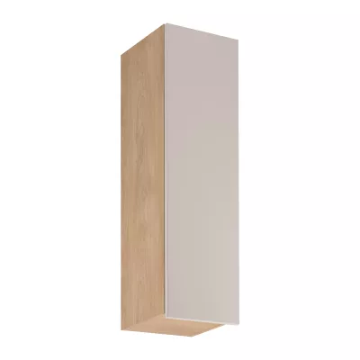 Vysoká horná kuchynská skrinka SALERNO - šírka 30 cm, dub / béžová