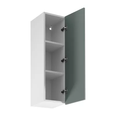 Vysoká horná kuchynská skrinka SALERNO - šírka 30 cm, biela / zelená
