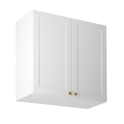 Horná dvojdverová skrinka LUMEA - šírka 80 cm, biela