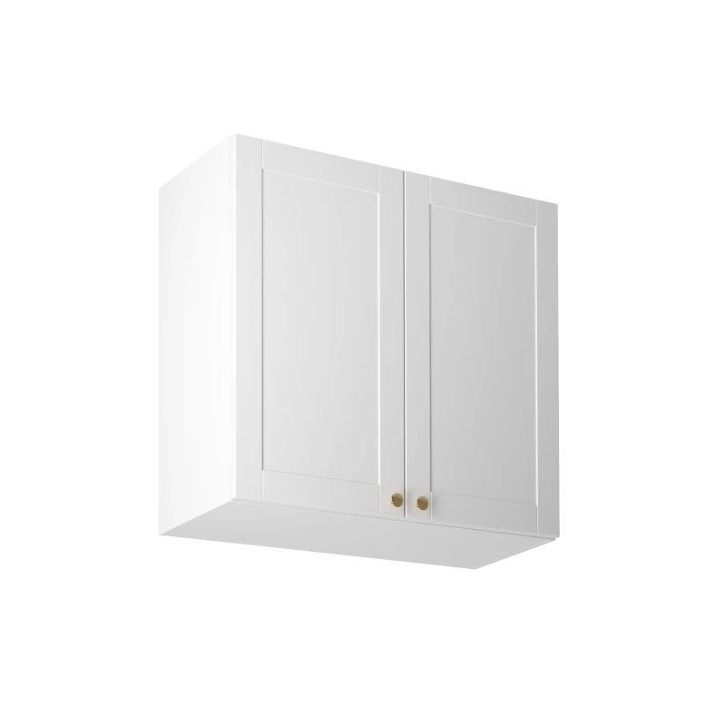 Horná dvojdverová skrinka LUMEA - šírka 80 cm, biela