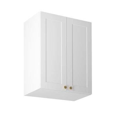 Horná dvojdverová skrinka LUMEA - šírka 60 cm, biela
