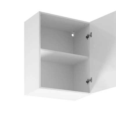 Horná kuchynská skrinka ARBOR - šírka 60 cm, lesklá biela / biela, pravé prevedenie