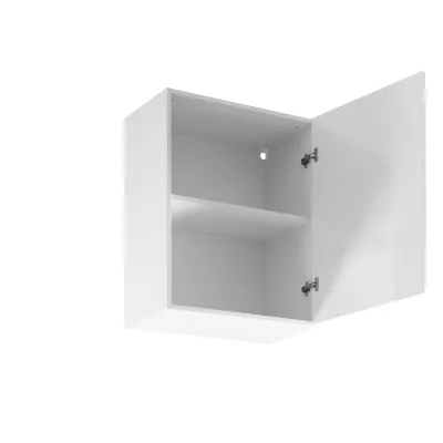 Horná kuchynská skrinka ARBOR - šírka 60 cm, lesklá biela / biela, pravé prevedenie