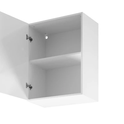 Horná kuchynská skrinka ARBOR - šírka 60 cm, lesklá biela / biela, ľavé prevedenie