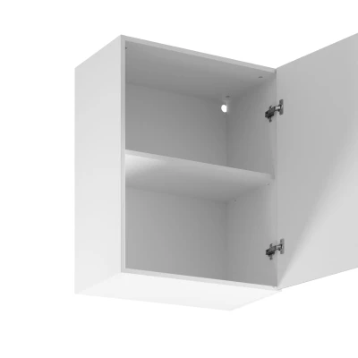 Horná kuchynská skrinka ARBOR - šírka 60 cm, lesklá šedá / biela, pravé prevedenie