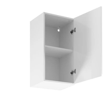Horná kuchynská skrinka ARBOR - šírka 40 cm, lesklá biela / biela, pravé prevedenie