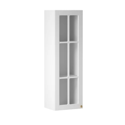 Presklená vitrína LUMEA - šírka 40 cm, biela