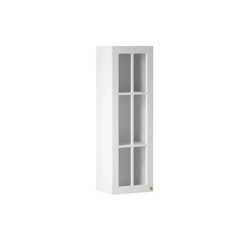 Presklená vitrína LUMEA - šírka 40 cm, biela