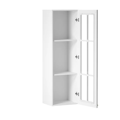 Presklená vitrína LUMEA - šírka 40 cm, biela