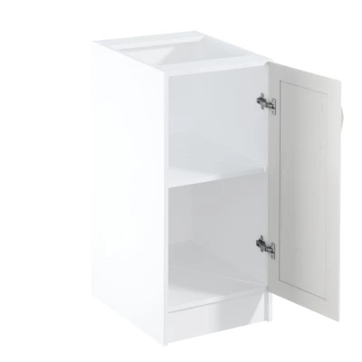 Dolná jednodverová skrinka SILVARA - šírka 40 cm, borovica andersen / biela, pravé prevedenie