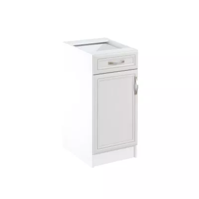 Dolná skrinka so šuplíkom SILVARA - šírka 40 cm, borovica andersen / biela, ľavé prevedenie