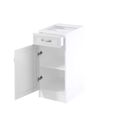 Dolná skrinka so šuplíkom SILVARA - šírka 40 cm, borovica andersen / biela, ľavé prevedenie