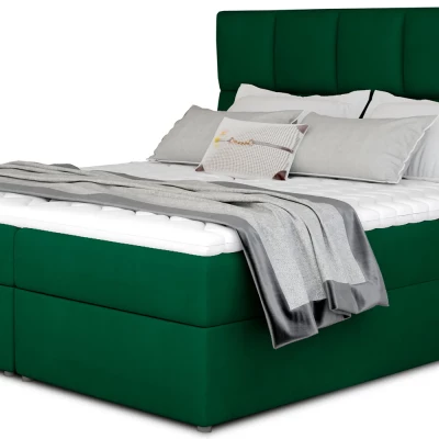 Manželská boxspringová posteľ 180x200 FLARO - fľaškovo zelená