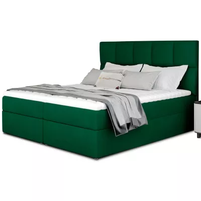 Manželská boxspringová posteľ 180x200 FLARO - fľaškovo zelená