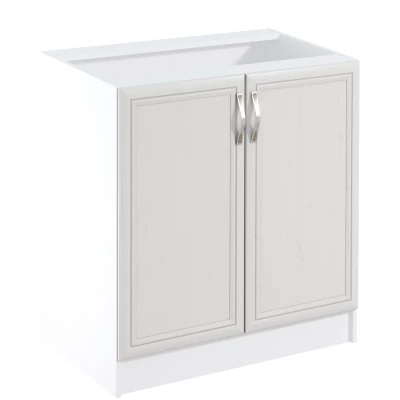Dolná dvojdverová skrinka SILVARA - šírka 80 cm, borovica andersen / biela