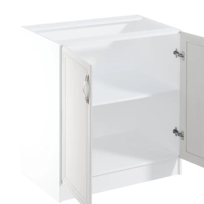 Dolná dvojdverová skrinka SILVARA - šírka 80 cm, borovica andersen / biela