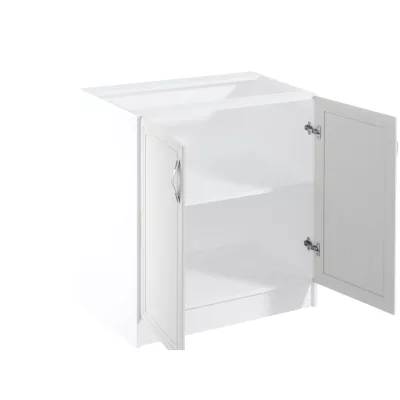 Dolná dvojdverová skrinka SILVARA - šírka 80 cm, borovica andersen / biela