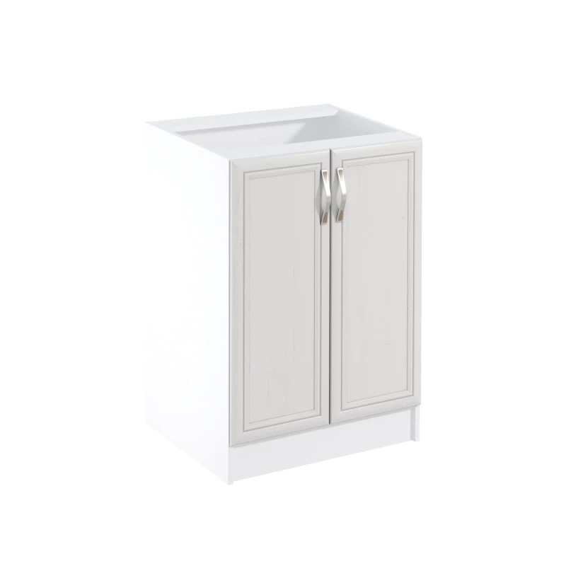 Dolná dvojdverová skrinka SILVARA - šírka 60 cm, borovica andersen / biela