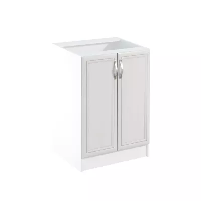 Dolná dvojdverová skrinka SILVARA - šírka 60 cm, borovica andersen / biela