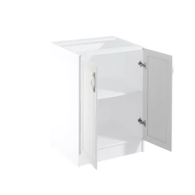 Dolná dvojdverová skrinka SILVARA - šírka 60 cm, borovica andersen / biela