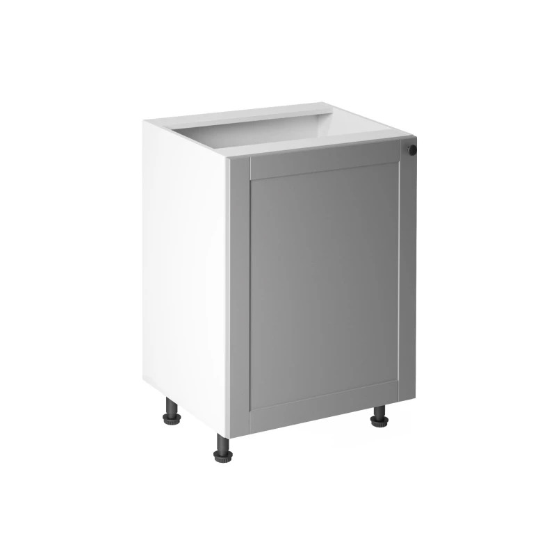Dolná jednodverová skrinka LUMEA - šírka 60 cm, šedá / biela