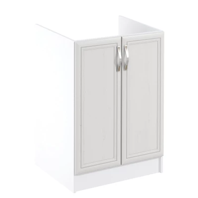 Dvojdverová drezová skrinka SILVARA - šírka 60 cm, borovica andersen / biela