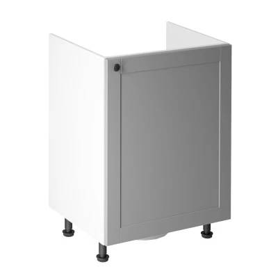 Dolná drezová skrinka LUMEA - šírka 60 cm, šedá / biela